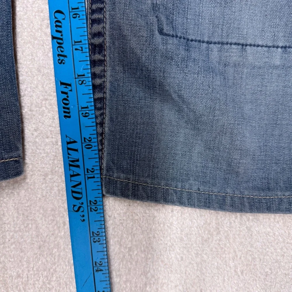 True Religion Men's 44 Straight Distressed Denim Shorts Horseshoe Jorts Blue